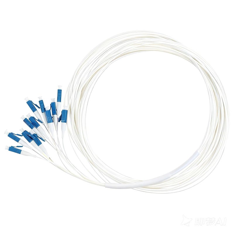 Elfcam ® - Fiber Optic Pigtail 12 Fibres Singlemode Simplex LC/UPC 9/125um OS2, White - Image 5